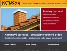 Tablet Screenshot of kominy-kytlica.cz